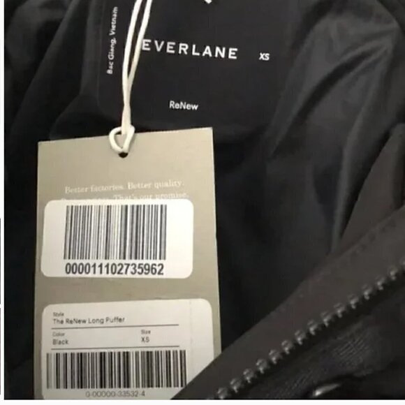 Everlane The ReNew Jacket Long Puffer Black NWT XS - Picture 8 of 8